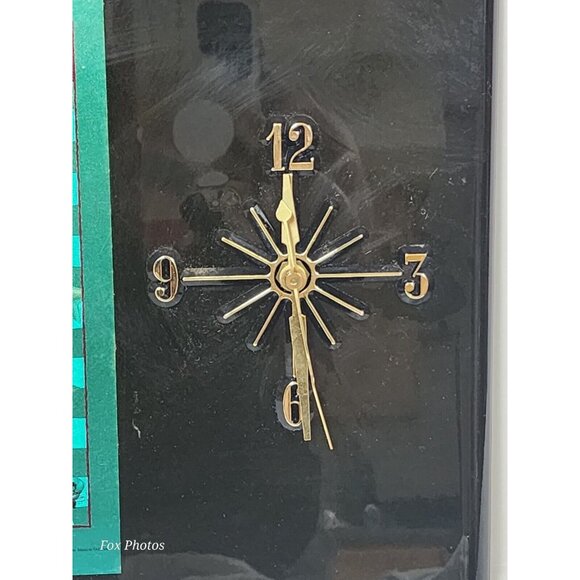 Vtg Betty Boop Cafe Themed Wall Clock Retro Coffee Shop Decor Black Lacquer Wood - Picture 11 of 11